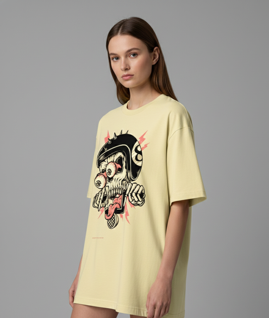 STATIC SKULL TEE : [ ZIN ]