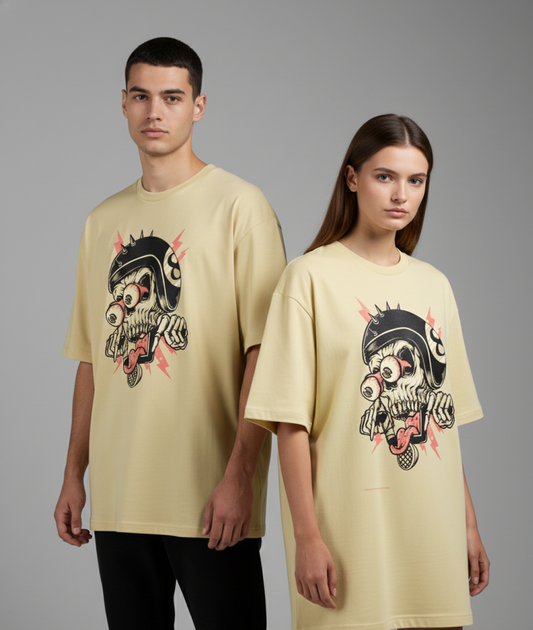 STATIC SKULL TEE : [ ZIN ]